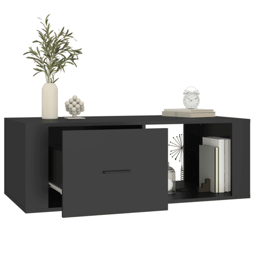 Mesa de Centro, Mesa baixa, 100x50,5x35 cm derivados de madeira preto