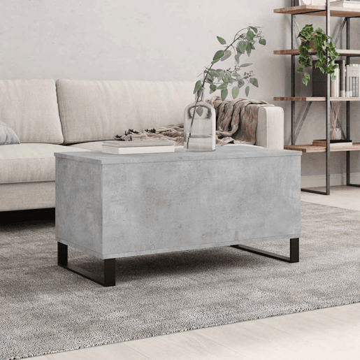 Mesa de Centro, Mesa baixa, 90x44,5x45 derivados de madeira cinzento cimento