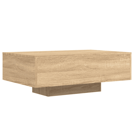 Mesa de Centro, Mesa baixa, com luzes LED 85x55x31 cm carvalho sonoma