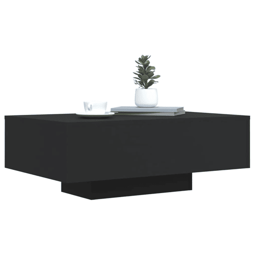 Mesa de Centro, Mesa baixa, com luzes LED 85x55x31 cm preto