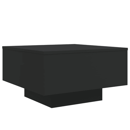 Mesa de Centro, Mesa baixa, com luzes LED 55x55x31 cm preto