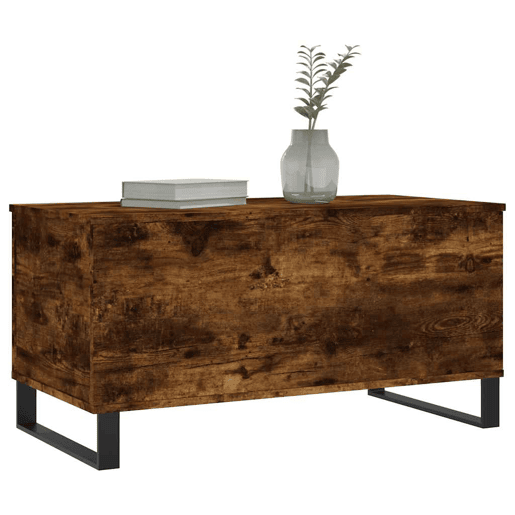 Mesa de Centro, Mesa baixa, 90x44,5x45 cm derivados madeira carvalho fumado