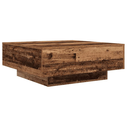 Mesa de Centro, Mesa baixa, Madeira Velha e Azul 80 x 80 x 31 cm