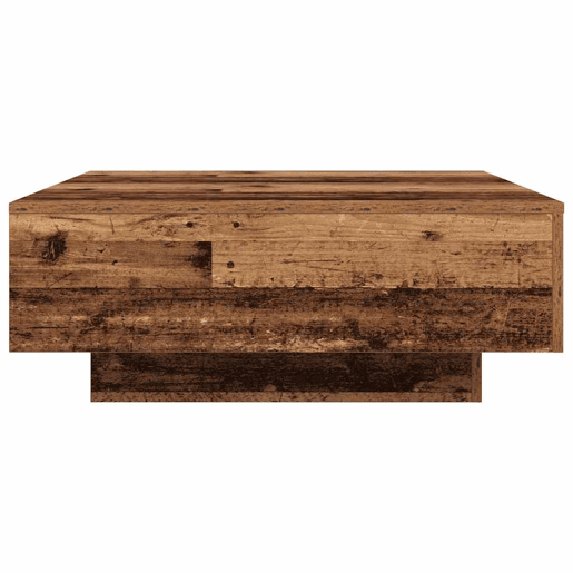 Mesa de Centro, Mesa baixa, Madeira Velha e Azul 80 x 80 x 31 cm