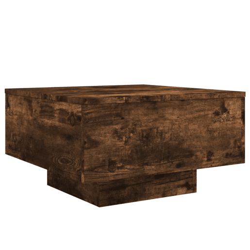 Mesa de Centro, Mesa baixa, com luzes LED 55x55x31 cm carvalho fumado