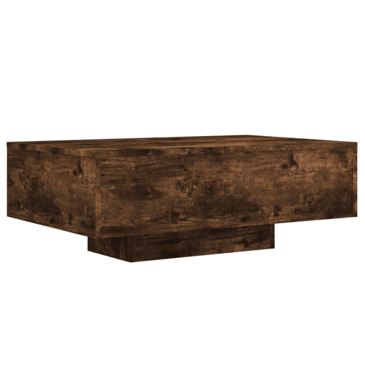 Mesa de Centro, Mesa baixa, com luzes LED 85x55x31 cm carvalho fumado