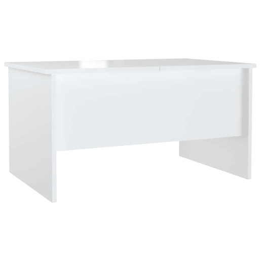 Mesa de Centro, Mesa baixa,80x50x42,5cm madeira processada branco brilhante