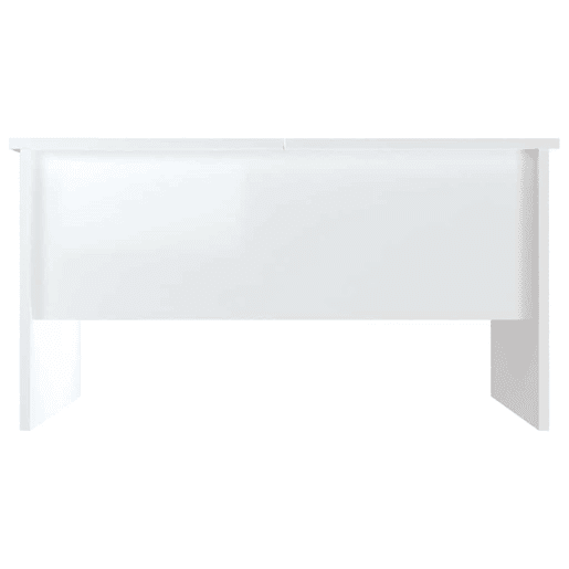 Mesa de Centro, Mesa baixa,80x50x42,5cm madeira processada branco brilhante