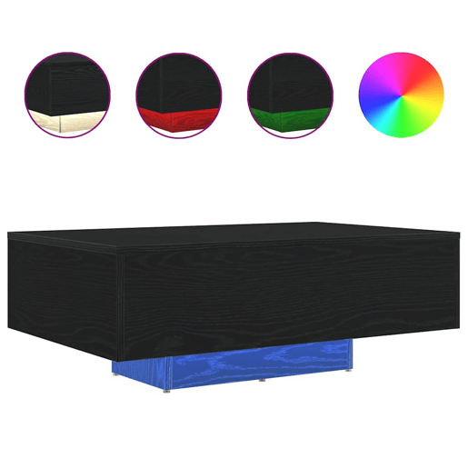 Mesa de Centro, Mesa baixa, Carvalho Preto 85 x 55 x 31 cm