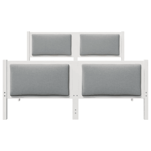 Estrutura da Cama de casal simple Cinzento-claro 160 x 200 cm tecido