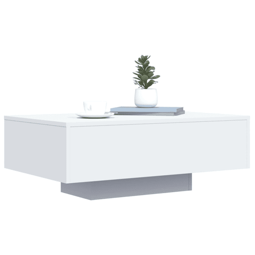 Mesa de Centro, Mesa baixa, com luzes LED 85x55x31 cm branco Mesa de Centro, Mesa baixa, com luzes LED 85x55x31 cm branco