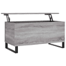 Mesa de Centro, Mesa baixa, 90x44,5x45 cm derivados de madeira cinza sonoma