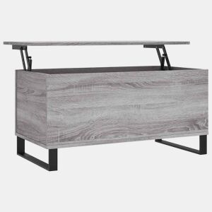Mesa de Centro, Mesa baixa, 90x44,5x45 cm derivados de madeira cinza sonoma