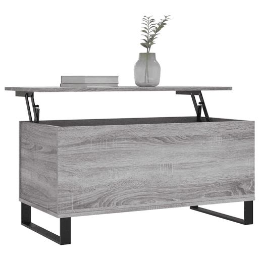 Mesa de Centro, Mesa baixa, 90x44,5x45 cm derivados de madeira cinza sonoma Mesa de Centro, Mesa baixa, 90x44,5x45 cm derivados de madeira cinza sonoma