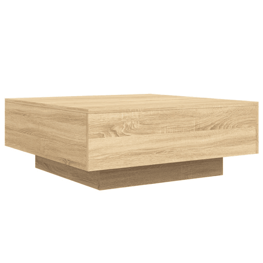 Mesa de Centro, Mesa baixa, com luzes LED 80x80x31 cm carvalho sonoma