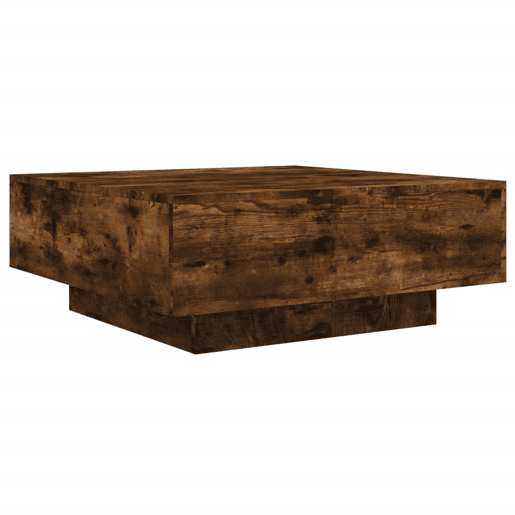 Mesa de Centro, Mesa baixa, com luzes LED 80x80x31 cm carvalho fumado