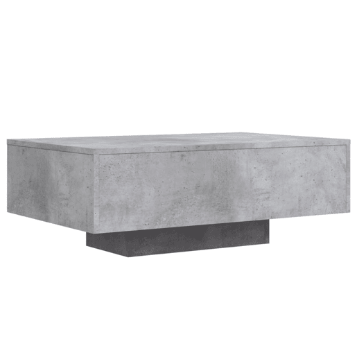 Mesa de Centro, Mesa baixa, com luzes LED 85x55x31 cm cinzento cimento Mesa de Centro, Mesa baixa, com luzes LED 85x55x31 cm cinzento cimento