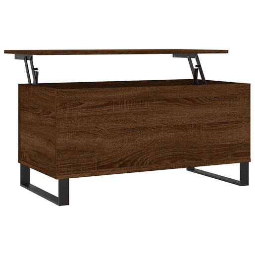 Mesa de Centro, Mesa baixa, 90x44,5x45 cm derivados madeira carvalho castanho