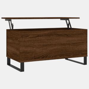 Mesa de Centro, Mesa baixa, 90x44,5x45 cm derivados madeira carvalho castanho