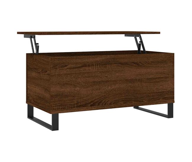 Mesa de café - mesa de centro madera contrachapada roble marrón 90x44,5x45 cm