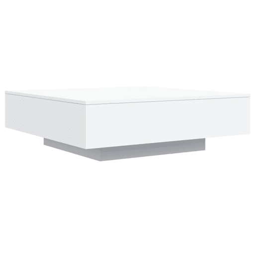 Mesa de Centro, Mesa baixa, com luzes LED 100x100x31 cm branco