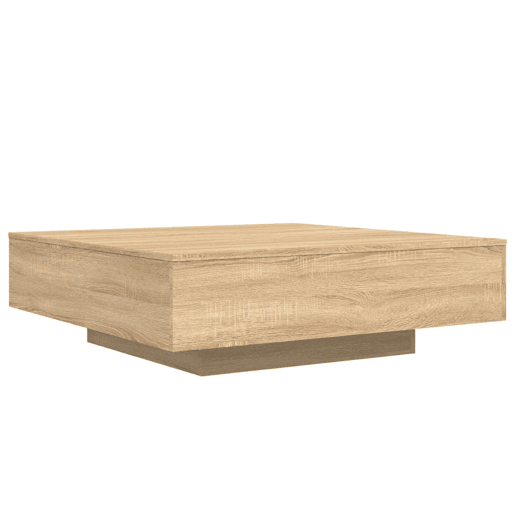 Mesa de Centro, Mesa baixa, com luzes LED 100x100x31 cm carvalho sonoma