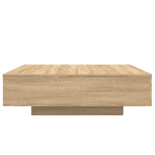 Mesa de Centro, Mesa baixa, com luzes LED 100x100x31 cm carvalho sonoma