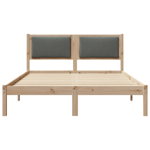 Estrutura da Cama de casal simple com cabeceira Cinza Escuro 150 x 200 cm