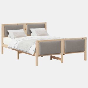 Estrutura De Cama Dupla - Cinzento-acastanhado 160 x 200 cm tecido