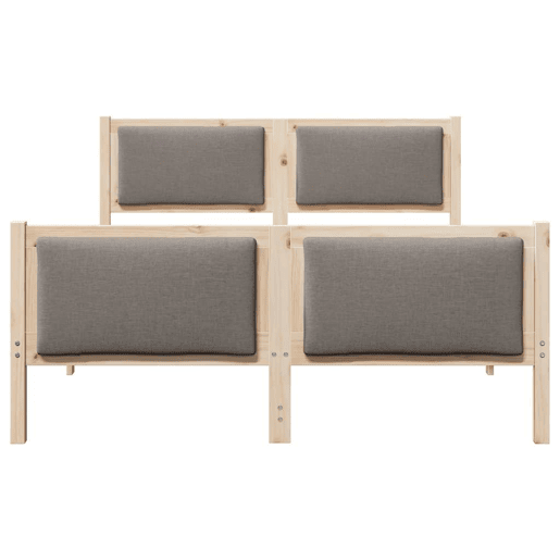Estrutura De Cama Dupla - Cinzento-acastanhado 160 x 200 cm tecido