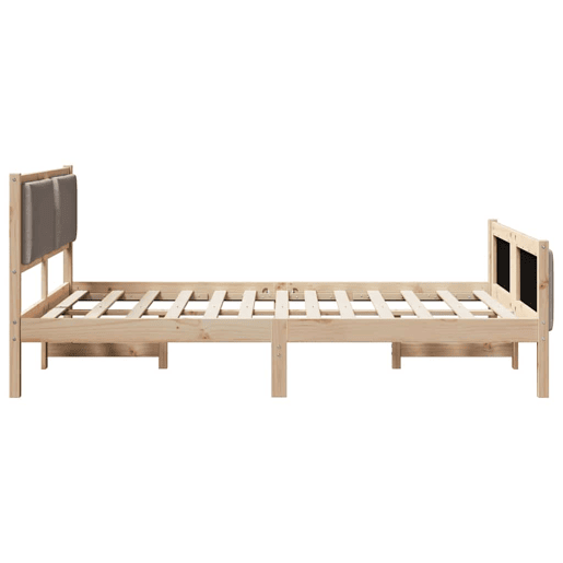 Estrutura De Cama Dupla - Cinzento-acastanhado 160 x 200 cm tecido