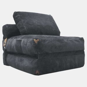 Sofá Individual Moderno - Com Armazenamento Integrado e Detalhes Elegantes com Borlas - Cinza