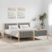 Estructura de cama matrimonial 165x210 Estructura de cama matrimonial 165x210 Blanco/ Gris Claro