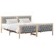 Estructura de cama matrimonial 165x210 Estructura de cama matrimonial 165x210 Blanco/ Gris Claro