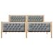 Estructura de cama matrimonial 165x210 Estructura de cama matrimonial 165x210 Blanco/ Gris Claro