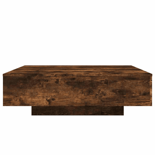 Mesa de Centro, Mesa baixa, com luzes LED 100x100x31 cm carvalho fumado