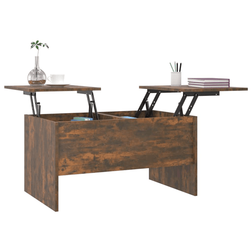 Mesa de Centro, Mesa baixa,80x50x42,5cm madeira processada carvalho fumado