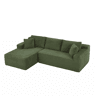 Sofá modular de 4 lugares - Sofá em L com chaise longue grande e espuma viscoelástica - Verde