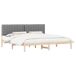 Estructura de cama matrimonial 205x205 Estructura de cama matrimonial 205x205 Blanco/ Gris Claro