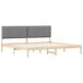 Estructura de cama matrimonial 205x205 Estructura de cama matrimonial 205x205 Blanco/ Gris Claro