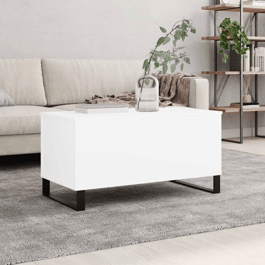 Mesa de Centro, Mesa baixa, 90x44,5x45 cm derivados de madeira branco