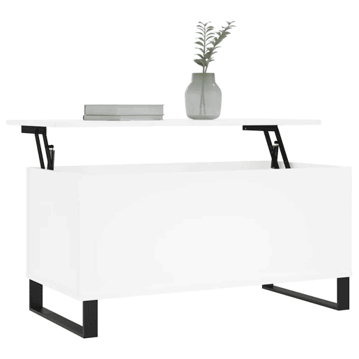 Mesa de Centro, Mesa baixa, 90x44,5x45 cm derivados de madeira branco
