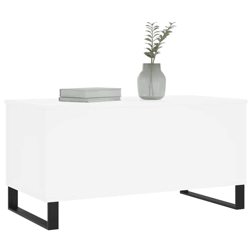 Mesa de Centro, Mesa baixa, 90x44,5x45 cm derivados de madeira branco