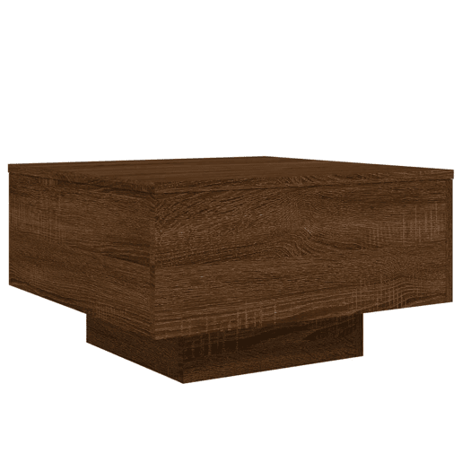 Mesa de Centro, Mesa baixa, com luzes LED 55x55x31 cm carvalho castanho Mesa de Centro, Mesa baixa, com luzes LED 55x55x31 cm carvalho castanho
