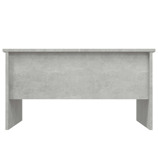 Mesa de Centro, Mesa baixa, 80x50x42,5 cm madeira processada cinza cimento