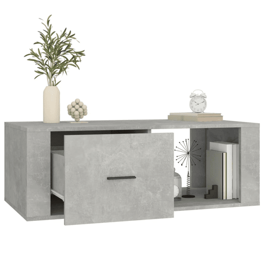 Mesa de Centro, Mesa baixa, 100x50,5x35 cm derivados madeira cinza cimento