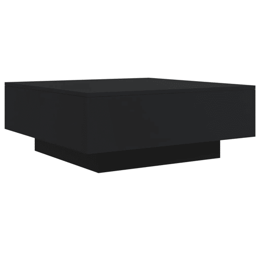 Mesa de Centro, Mesa baixa, com luzes LED 80x80x31 cm preto