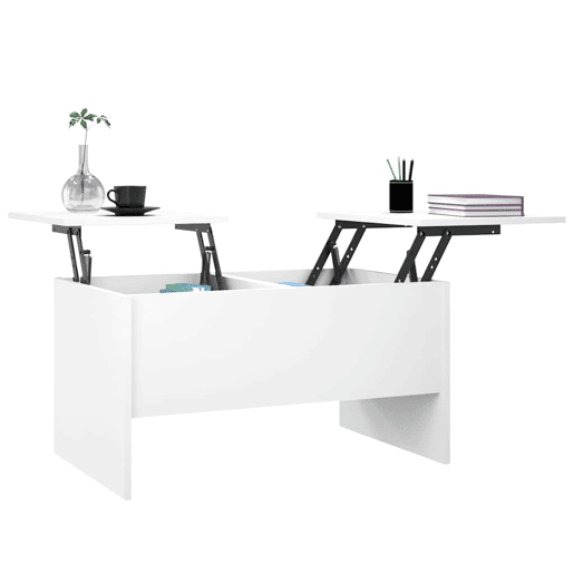 Mesa de Centro, Mesa baixa, 80x50x42,5 cm madeira processada branco Mesa de Centro, Mesa baixa, 80x50x42,5 cm madeira processada branco