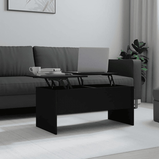 Mesa de Centro, Mesa baixa, 102x50,5x46,5 cm madeira processada preto