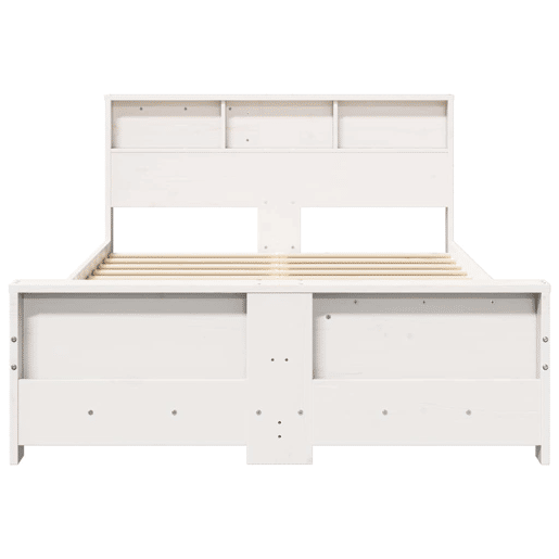 Estrutura De Cama De Casal Simple - Branco 135 x 190 cm Madeira processada